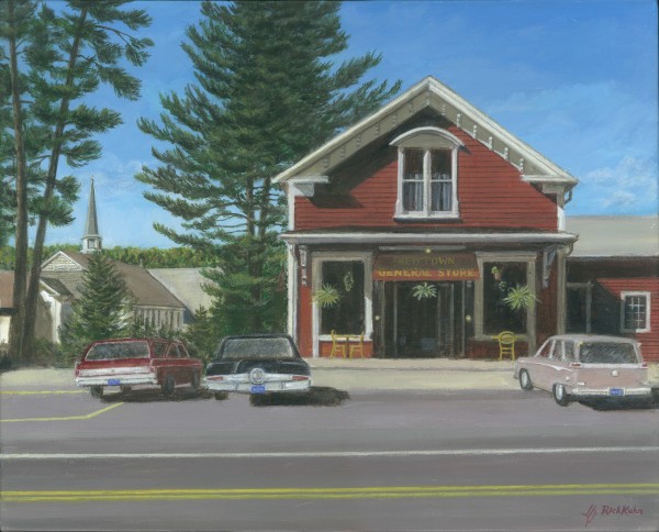 Church House and Store - Newtown Scenes 16X20 by Rick Kuhn